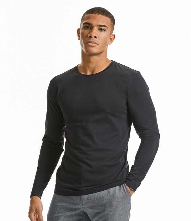 Image 1 of Russell Pure Organic Long Sleeve T-Shirt