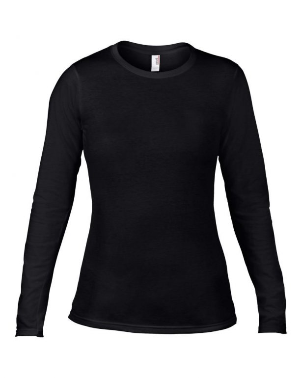 Image 1 of Anvil Ladies Fashion Basic Long Sleeve Fitted T-Shirt