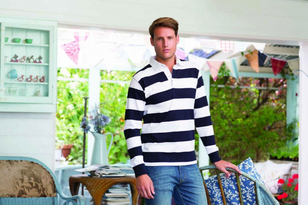 Image 1 of Front Row Striped Rugby Shirt