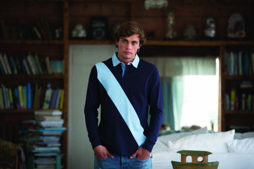 Image 1 of Front Row Diagonal Stripe House Rugby Shirt