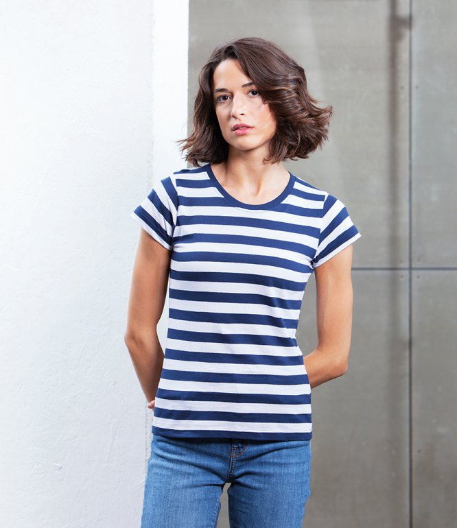 Image 1 of Mantis Ladies Stripy T-Shirt