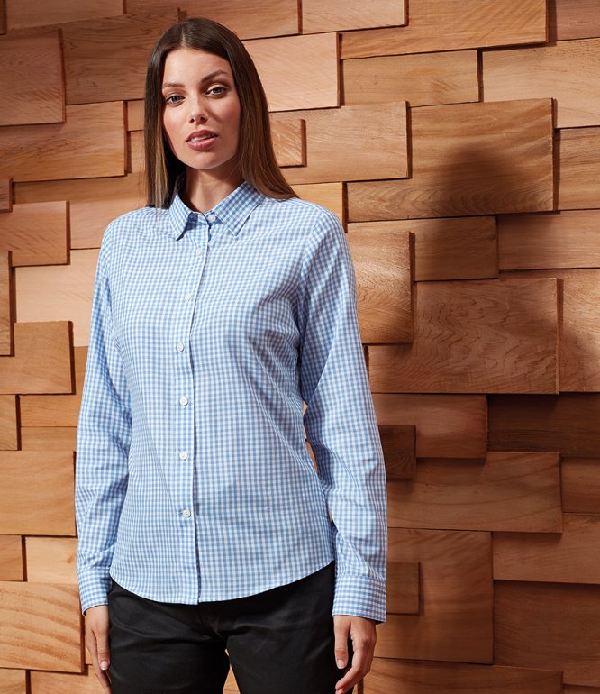 Image 1 of Premier Ladies Maxton Check Long Sleeve Shirt