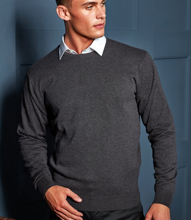 Image 1 of Premier Cotton Rich Crew Neck Sweater