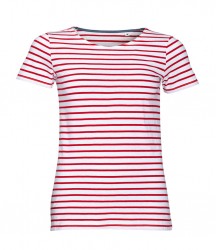 Image 2 of SOL'S Ladies Miles Striped T-Shirt