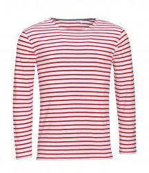 Image 2 of SOL'S Marine Long Sleeve Striped T-Shirt