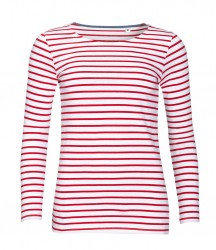Image 2 of SOL'S Ladies Marine Long Sleeve Striped T-Shirt