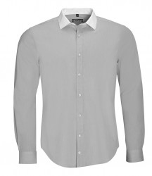 Image 2 of SOL'S Belmont Long Sleeve Contrast Poplin Shirt