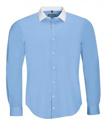 Image 3 of SOL'S Belmont Long Sleeve Contrast Poplin Shirt
