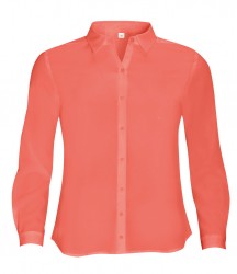 Image 3 of SOL'S Ladies Betty Long Sleeve Moss Crepe Shirt