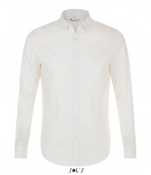 Image 4 of SOL'S Becker Polka Dot Long Sleeve Poplin Shirt