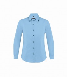 Image 2 of SOL'S Ladies Baxter Long Sleeve Contrast Fitted Shirt