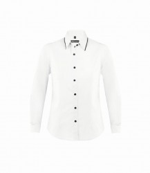 Image 3 of SOL'S Ladies Baxter Long Sleeve Contrast Fitted Shirt