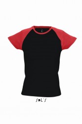 Image 11 of SOL'S Ladies Milky Contrast Baseball T-Shirt