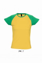 Image 10 of SOL'S Ladies Milky Contrast Baseball T-Shirt