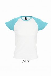 Image 2 of SOL'S Ladies Milky Contrast Baseball T-Shirt