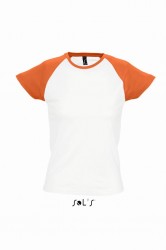 Image 6 of SOL'S Ladies Milky Contrast Baseball T-Shirt