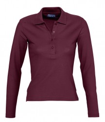 Image 3 of SOL'S Ladies Podium Long Sleeve Cotton Piqué Polo Shirt