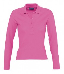 Image 14 of SOL'S Ladies Podium Long Sleeve Cotton Piqué Polo Shirt