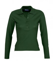 Image 15 of SOL'S Ladies Podium Long Sleeve Cotton Piqué Polo Shirt