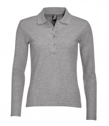 Image 6 of SOL'S Ladies Podium Long Sleeve Cotton Piqué Polo Shirt