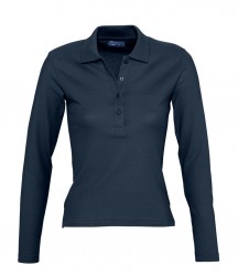 Image 7 of SOL'S Ladies Podium Long Sleeve Cotton Piqué Polo Shirt