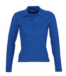 Image 9 of SOL'S Ladies Podium Long Sleeve Cotton Piqué Polo Shirt