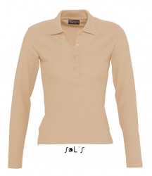 Image 10 of SOL'S Ladies Podium Long Sleeve Cotton Piqué Polo Shirt