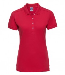 Image 3 of Russell Ladies Stretch Piqué Polo Shirt