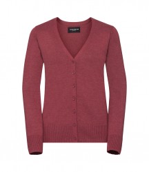 Image 6 of Russell Collection Ladies Cotton Acrylic V Neck Cardigan
