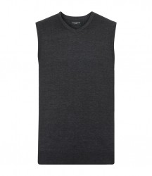 Image 3 of Russell Collection Sleeveless Cotton Acrylic V Neck Sweater