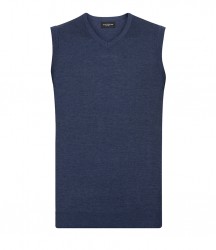 Image 4 of Russell Collection Sleeveless Cotton Acrylic V Neck Sweater
