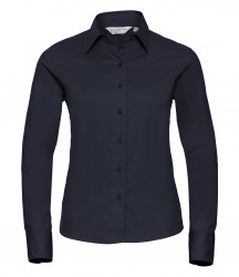 Image 3 of Russell Collection Ladies Long Sleeve Classic Twill Shirt