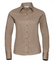 Image 4 of Russell Collection Ladies Long Sleeve Classic Twill Shirt