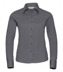 Image 6 of Russell Collection Ladies Long Sleeve Classic Twill Shirt