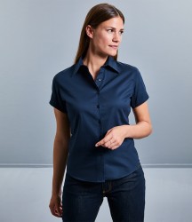 Russell Collection Ladies Short Sleeve Classic Twill Shirt image