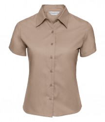 Image 2 of Russell Collection Ladies Short Sleeve Classic Twill Shirt