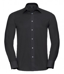 Image 2 of Russell Collection Long Sleeve Tailored Oxford Shirt