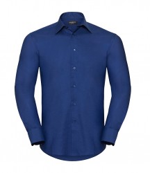 Image 3 of Russell Collection Long Sleeve Tailored Oxford Shirt