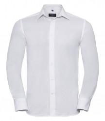 Image 3 of Russell Collection Long Sleeve Tailored Oxford Shirt