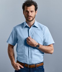 Russell Collection Short Sleeve Tailored Oxford Shirt image