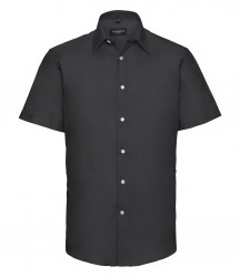 Image 2 of Russell Collection Short Sleeve Tailored Oxford Shirt
