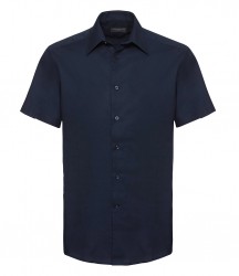 Image 5 of Russell Collection Short Sleeve Tailored Oxford Shirt