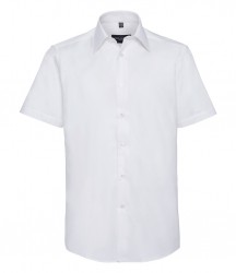 Image 6 of Russell Collection Short Sleeve Tailored Oxford Shirt