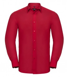 Image 4 of Russell Collection Long Sleeve Tailored Poplin Shirt