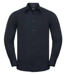 Image 3 of Russell Collection Long Sleeve Tailored Poplin Shirt