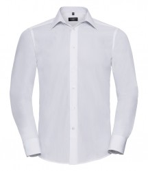 Image 8 of Russell Collection Long Sleeve Tailored Poplin Shirt