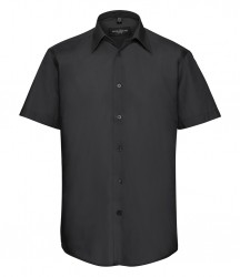 Image 2 of Russell Collection Short Sleeve Tailored Poplin Shirt