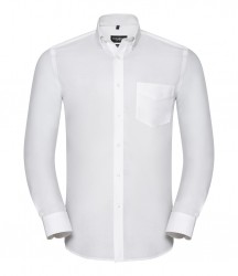 Image 4 of Russell Collection Tailored Long Sleeve Oxford Shirt