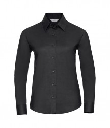 Image 2 of Russell Collection Ladies Long Sleeve Easy Care Oxford Shirt