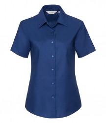 Image 7 of Russell Collection Ladies Short Sleeve Easy Care Oxford Shirt